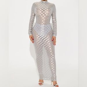 Checkmate Checkered Maxi Dress